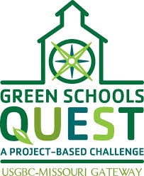 Green Schools Quest logo - a project-based challenge -UsGBC-Missouri Gateway